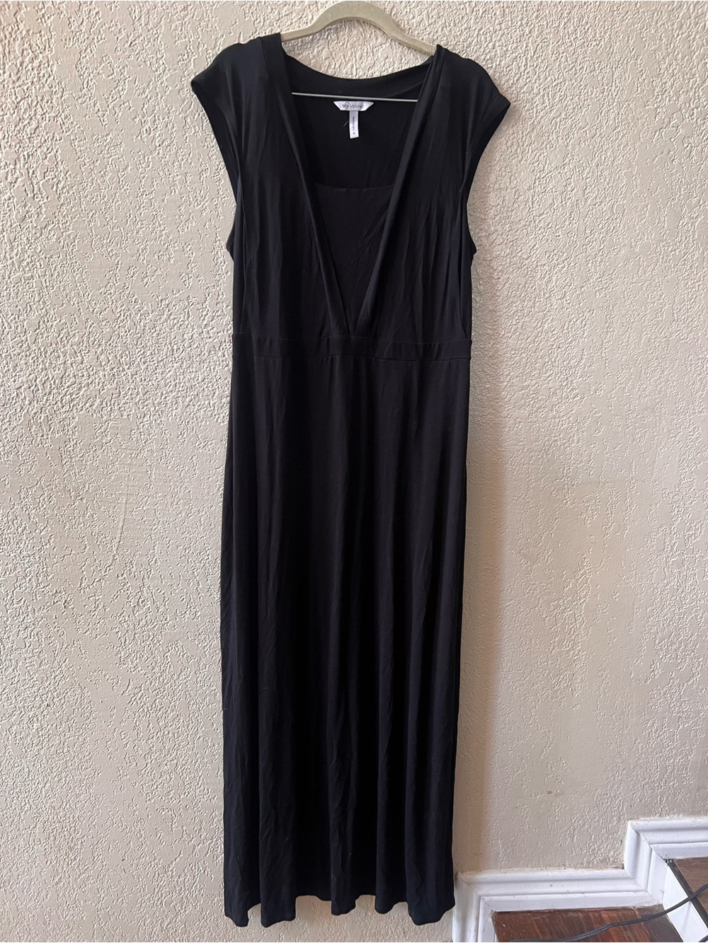 Bravissimo Really Super Curvy Cap Sleeve Maxi Dress US 12 Black - Picture 2 of 7